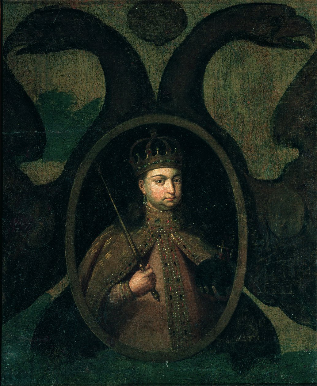 Carevna Sophia Alexeevna, (1657-1704) 80. léta 17. století od Russian School