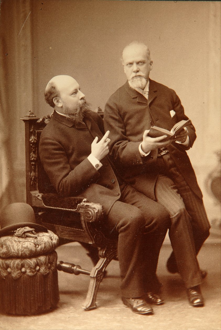 Umělec Pavel Vassilievich Shukovsky (1846-1912) Historik Alexander Oněgin (Otto) ve Výmaru. Foto albuminu od Russian Photographer