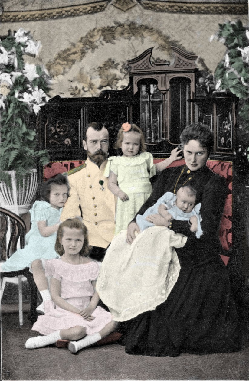 Rodinný portrét cara Mikuláše II. (1868-1918) Asi 1901-1902 od Russian Photographer