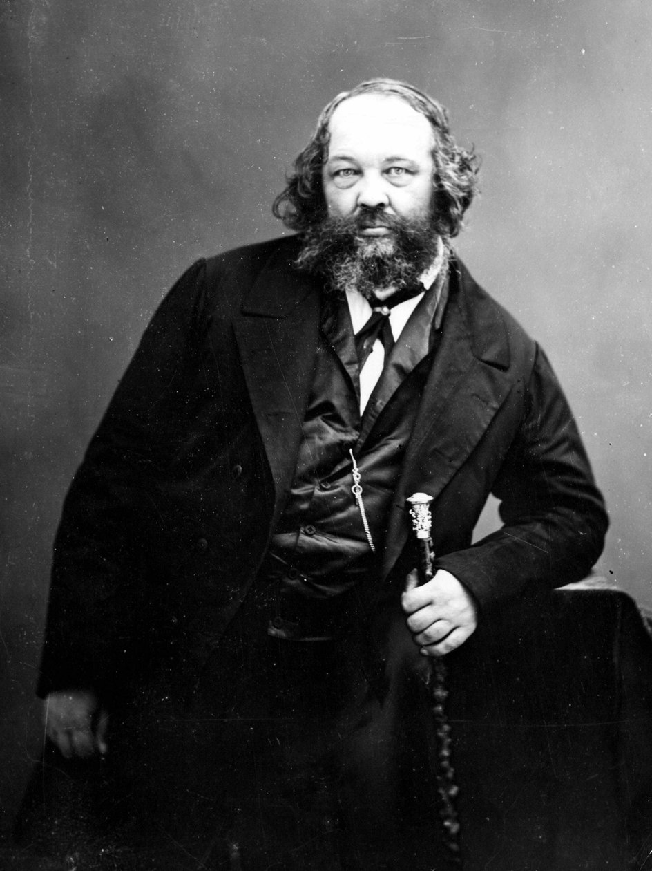 Portrét Michaila Bakunina (1814 - 1876), ruského anarchistického revolucionáře (1814 - 1876). Fotografování. od Russian Photographer