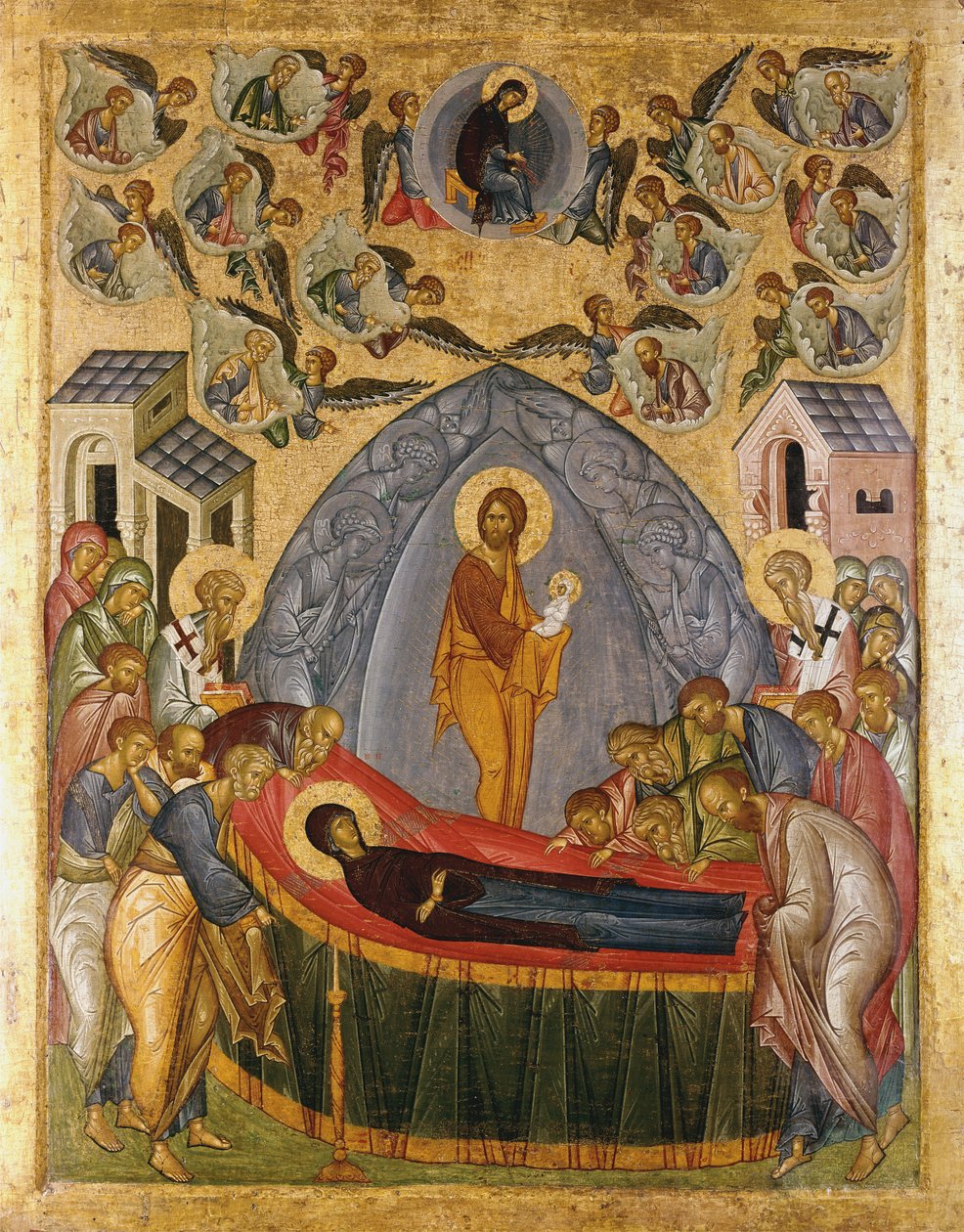 Usnutí Matky Boží, 1500-25 od Russian School