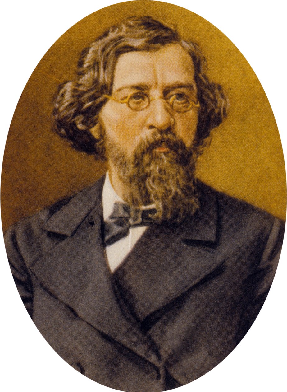 Nikolay Gavrilovič Chernychevsky (barva lito) od Russian School