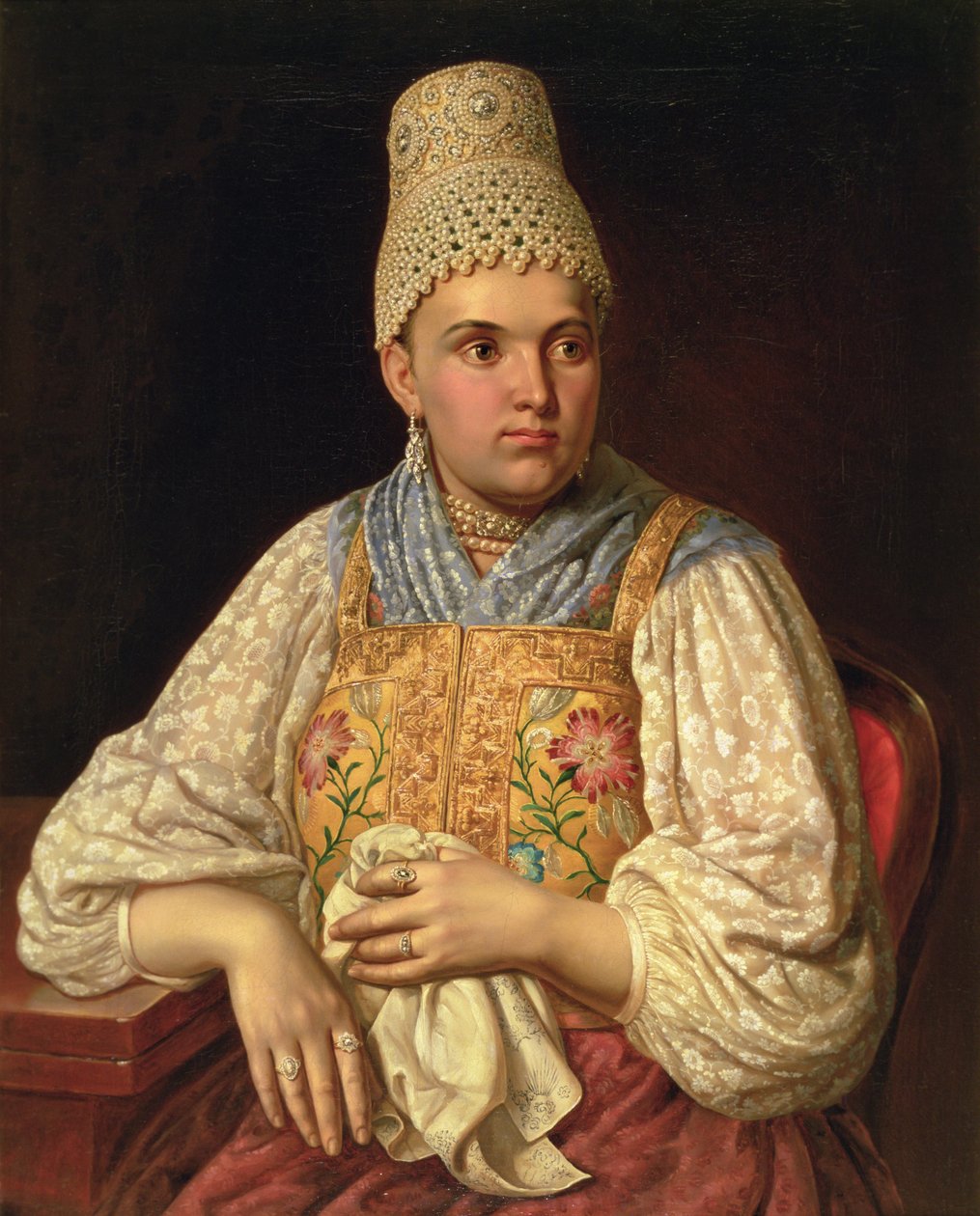 Portrét Anny Petrovna Filatové, kolem roku 1840 (pár 74387) od Russian School