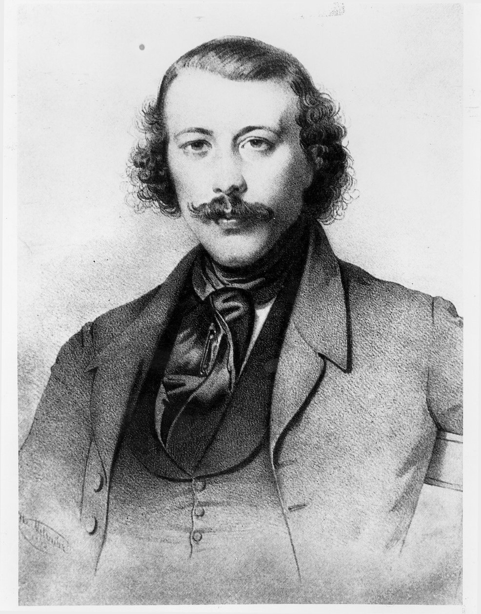 Portright Michaila Alexandroviče Bakunina (1814-76) 1843 od Russian School