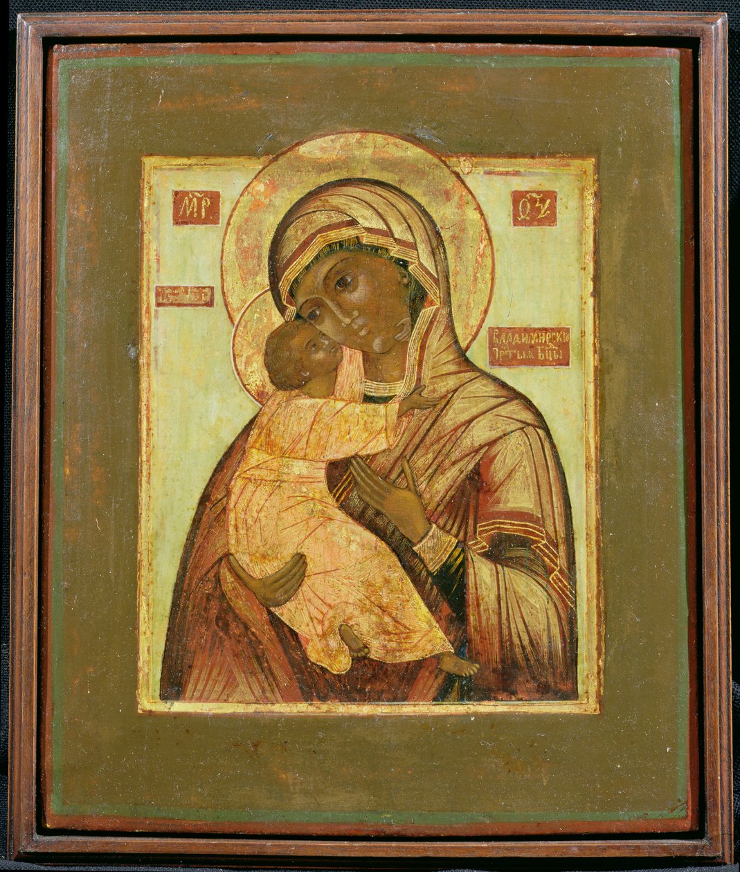 Matka Boží Vladimírova (tempera na panelu) od Russian School