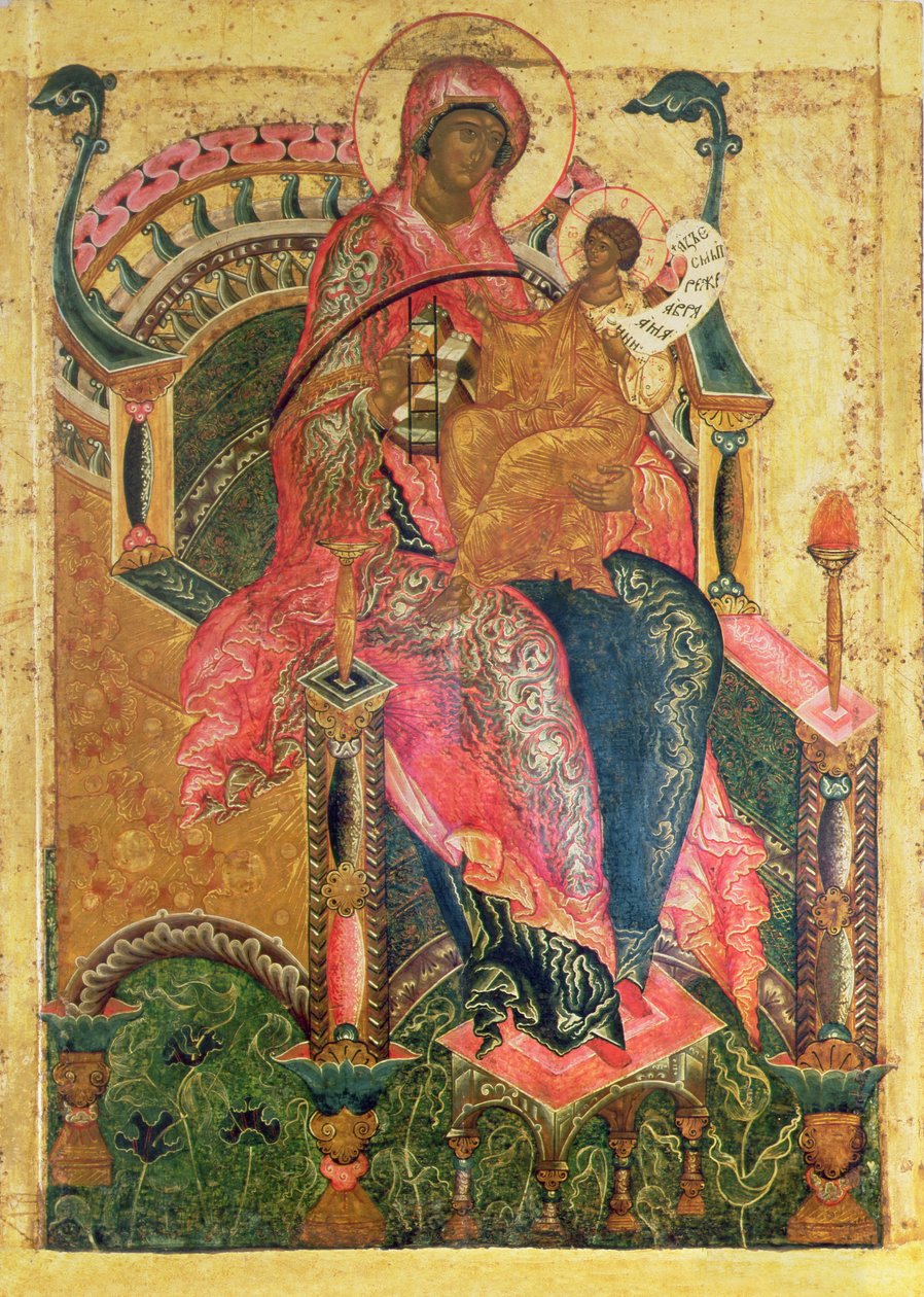 Panna a dítě, Moskevská škola (tempera na panelu) od Russian School