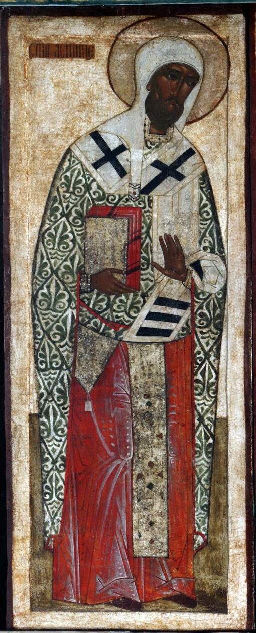 Svatý Leontius z Rostova, 16. století. od Russian icon.