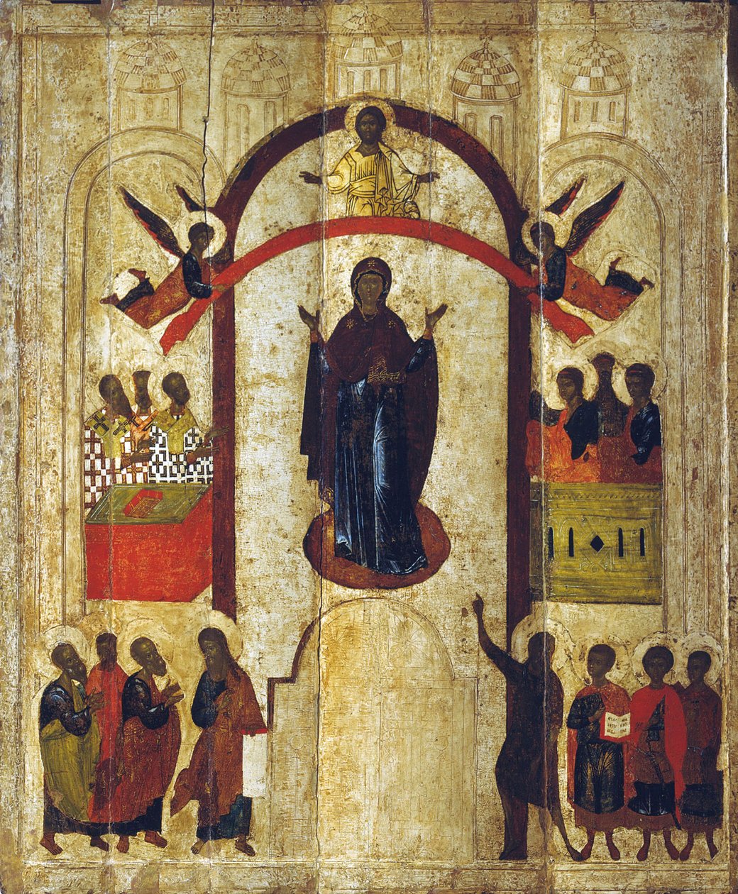 Ochrana Matky Boží Pokrov, c1399. od Russian icon.