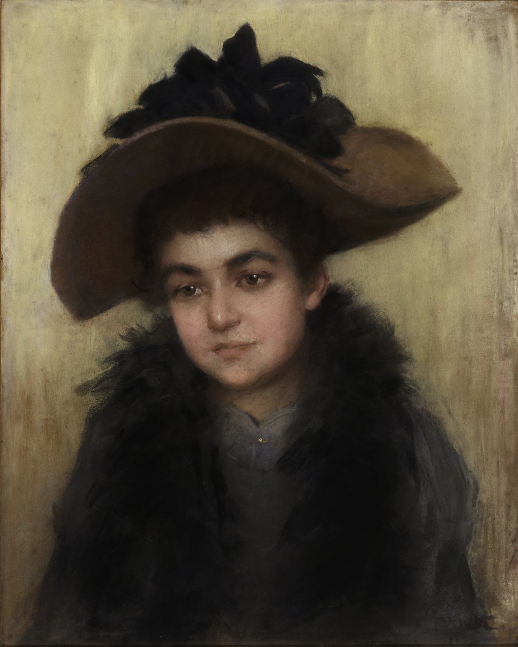 Slečna Violet Armstrongová, asi 1910 (pastel) od Ruth Garrett