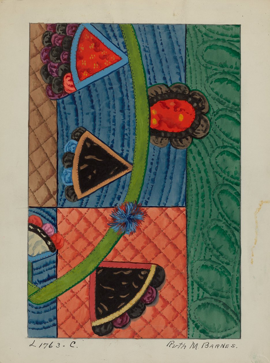 Coverlet Applique Quilt, c. 1936. od Ruth M Barnes