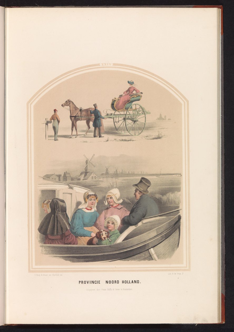 Tradiční kroj Severního Holandska, 1857 Provincie Severní Holandsko. / XXIV (název na předmětu) od Ruurt de Vries