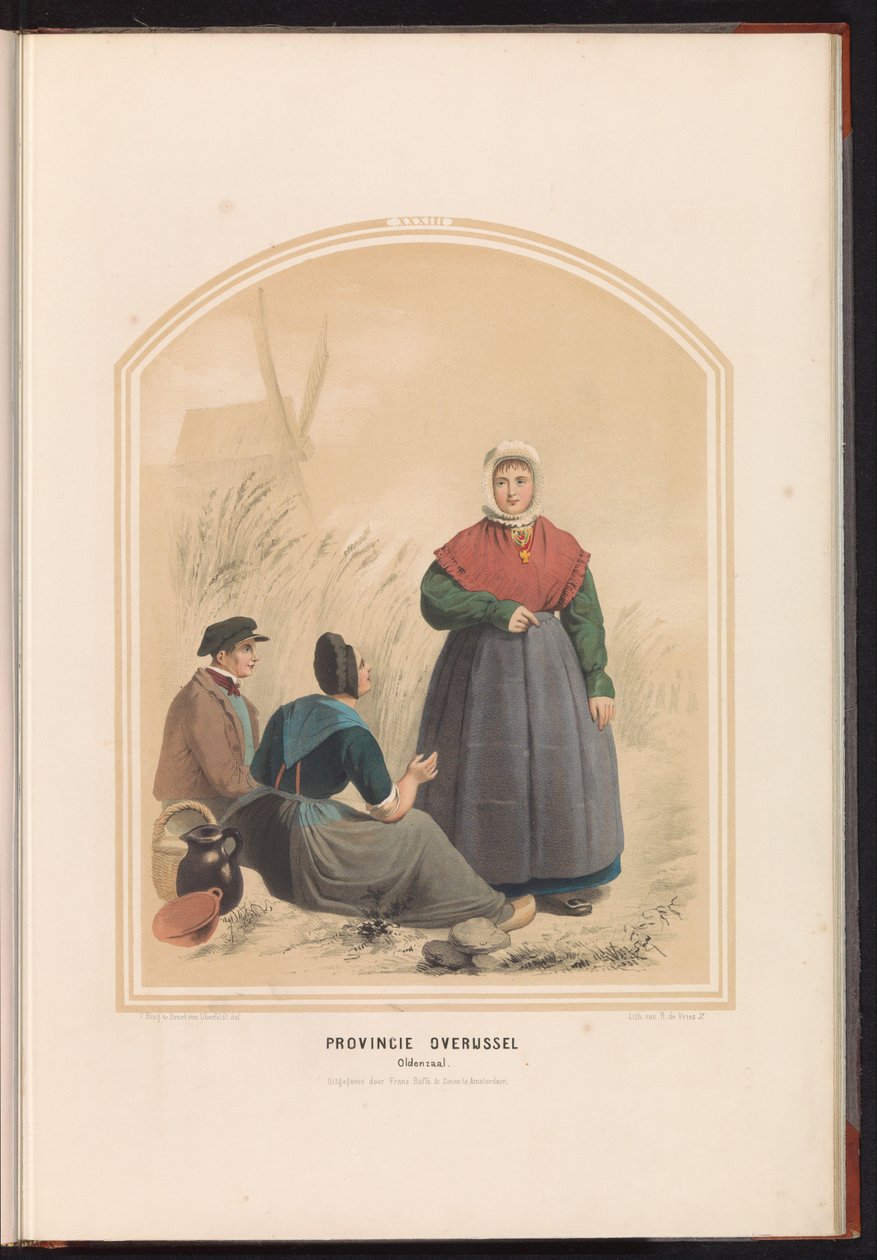 Tradiční kostým Oldenzaal v Overijssel, 1857 Provincie Overijssel. Oldenzaal / XXXIII (název na objektu) od Ruurt de Vries