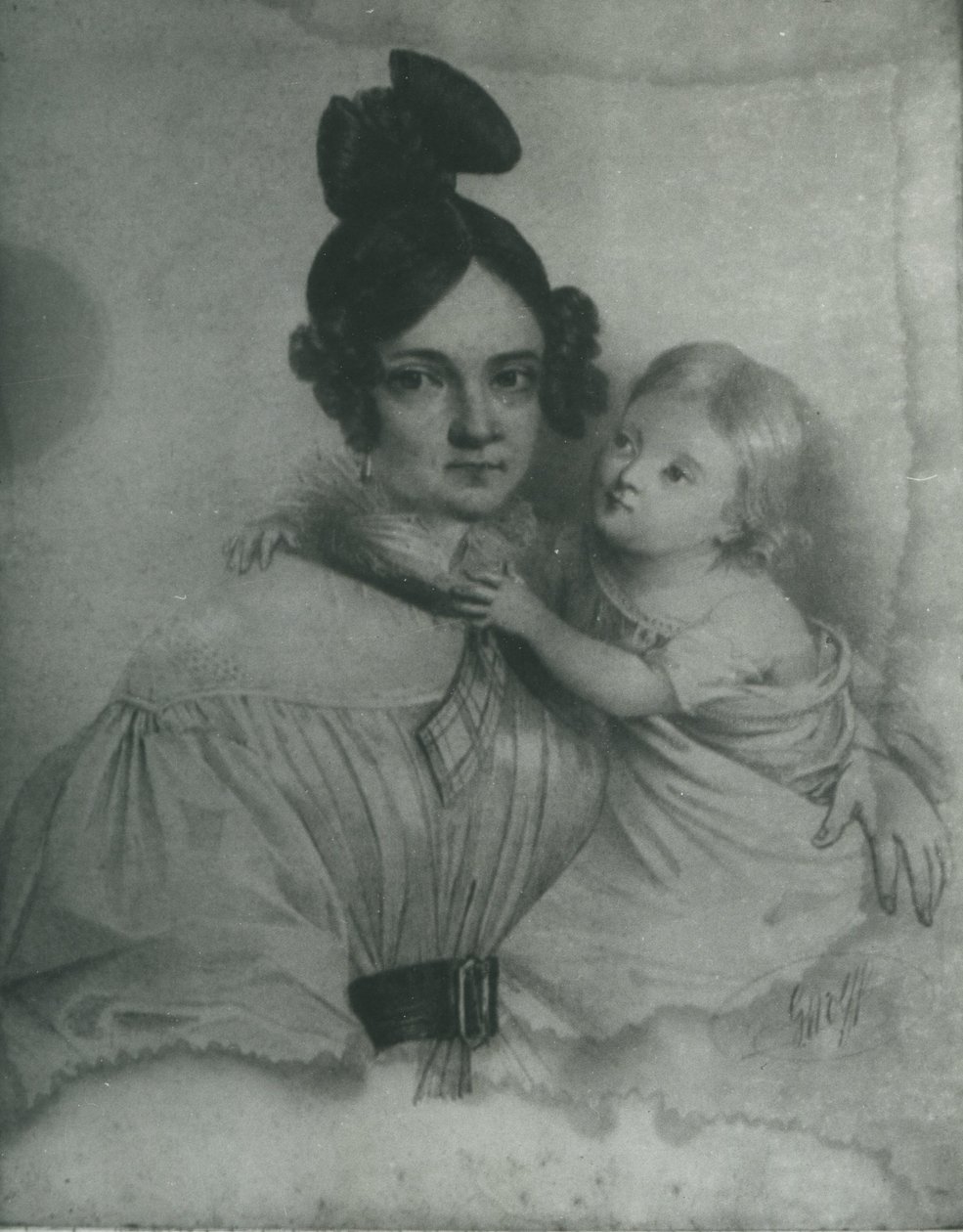 Amelia Załuska rozená Ogiński (1805-1858) od Rys. C. Wolff