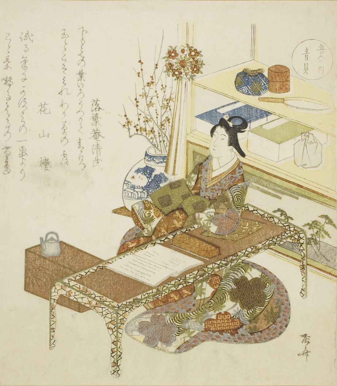 Blue Shell (Aogai), ze série "Pět barev (Goshiki no uchi)" od Ryuryukyo Shinsai