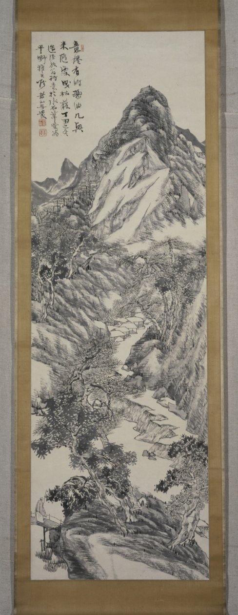 Horská krajina, zima 1877 (tuš na papíře) od Rôzan Yasuda