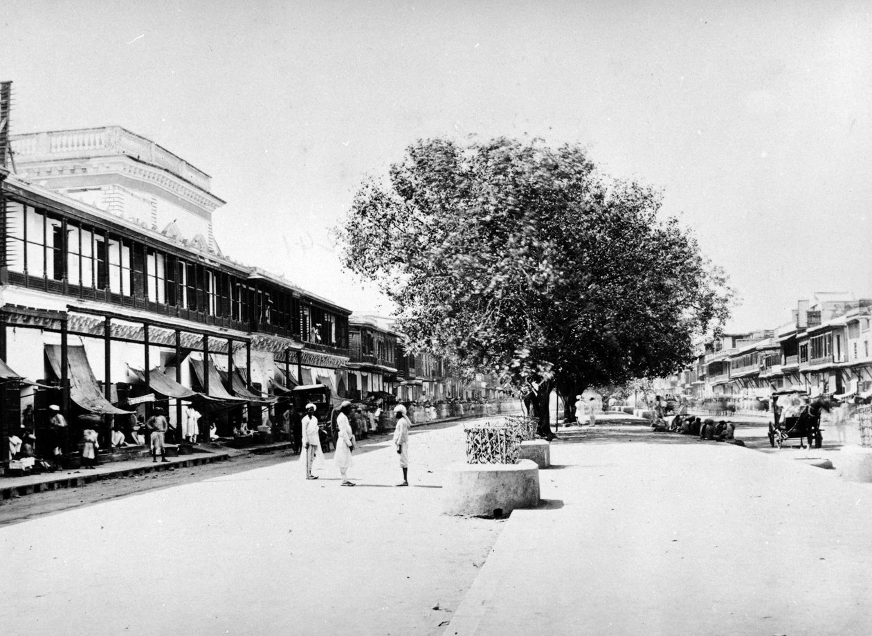 Chandni Chowk, Dillí, kolem 1863-7 od S. and Shepherd, C. Bourne