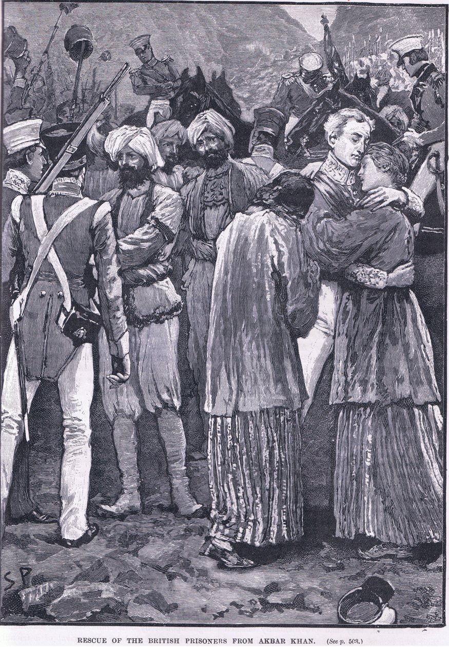 Záchrana britských zajatců před Akbar Chánem AD 1842 od S. Paget