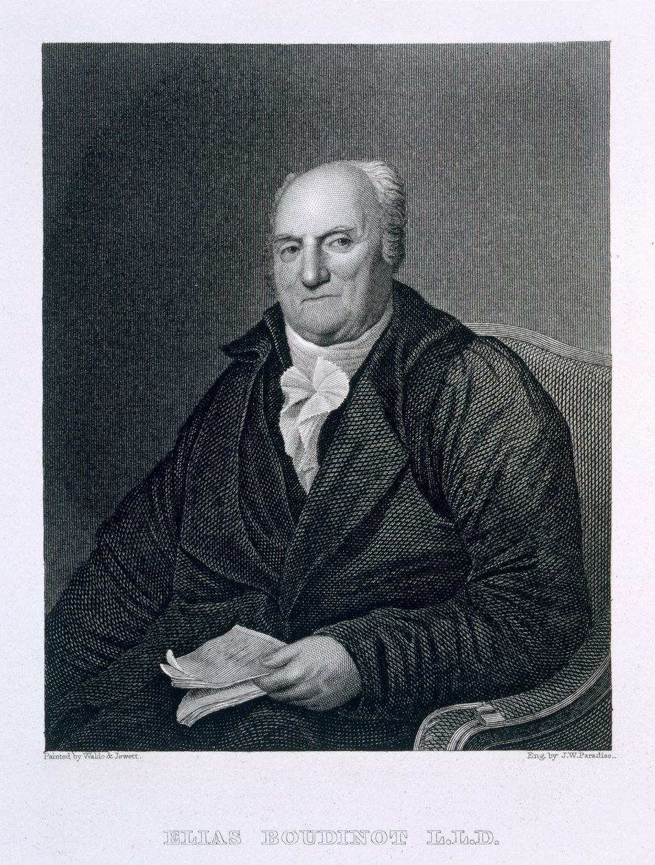 Elias Boudinot, vyrytý John Wesley Paradise (1809-62) od S.L. and Jewitt, T.O.S. Waldo