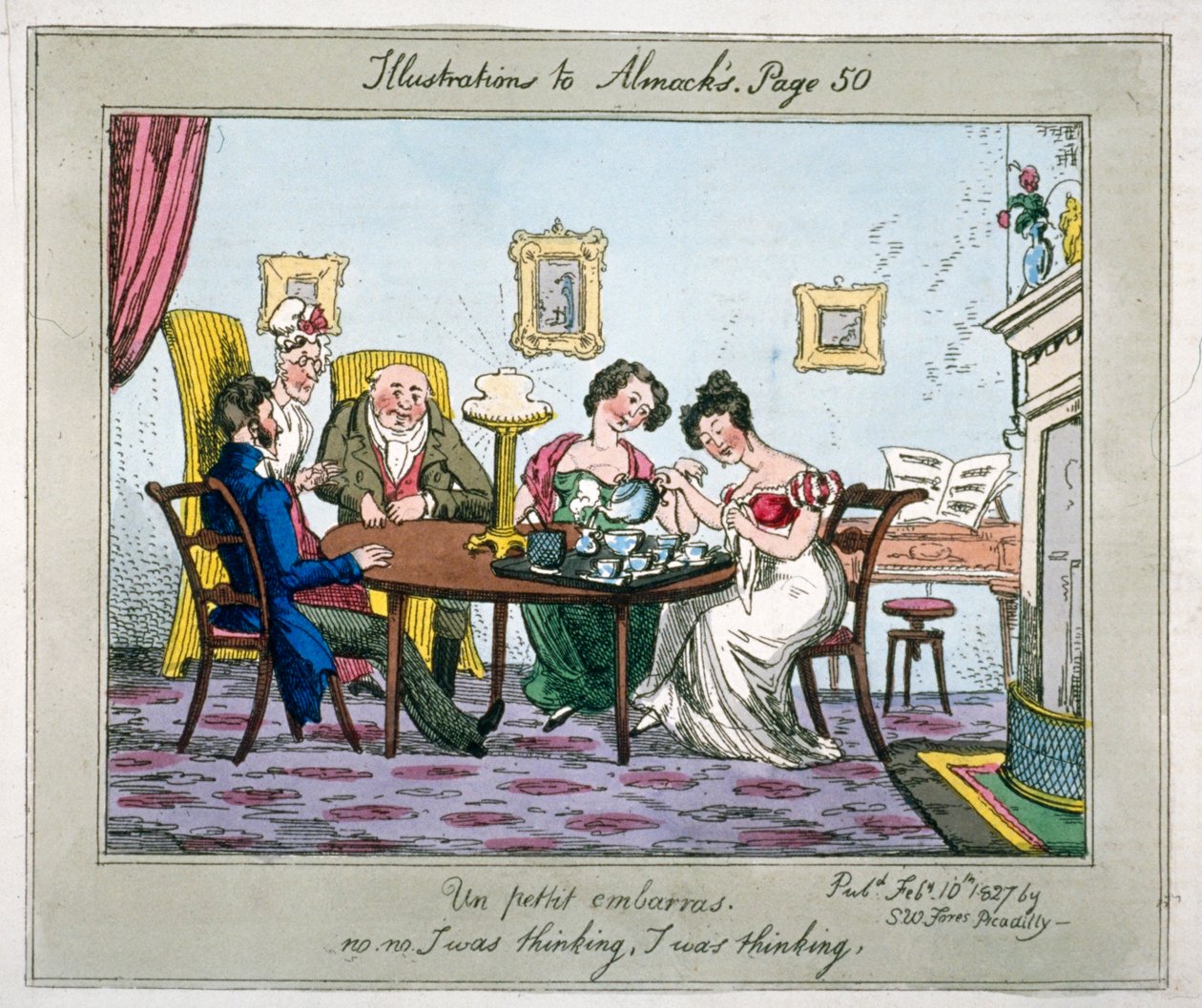 "Un petit embarras, ne, ne." Myslel jsem, myslel jsem, 1827 od SW Fores