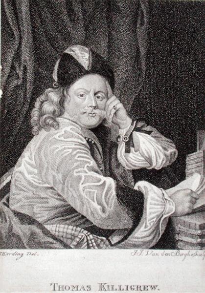 Thomas Killigrew (1612-83), ryl J.J. Van den Bergh (rytina) od S. (after) Harding