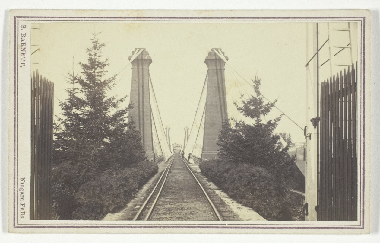 Železniční visutý most, Niagarské vodopády od S. Barnett