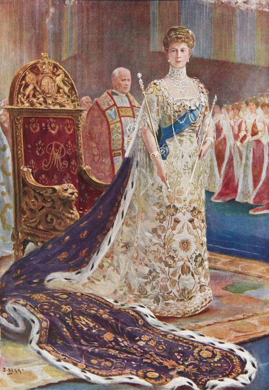 Královna Marie v korunovačním rouchu od S. Begg