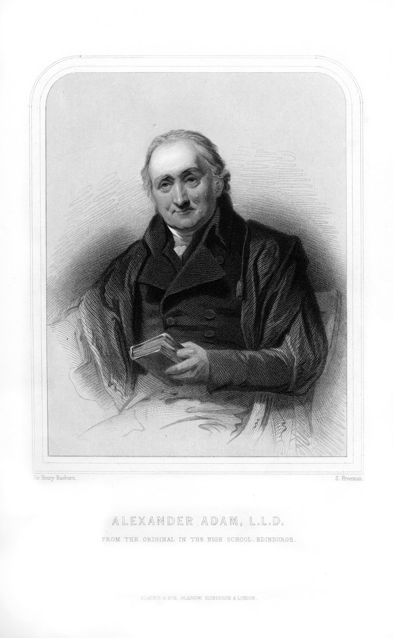 Alexander Adam, skotský učitel a spisovatel římských starožitností, 1870. od S. Freeman