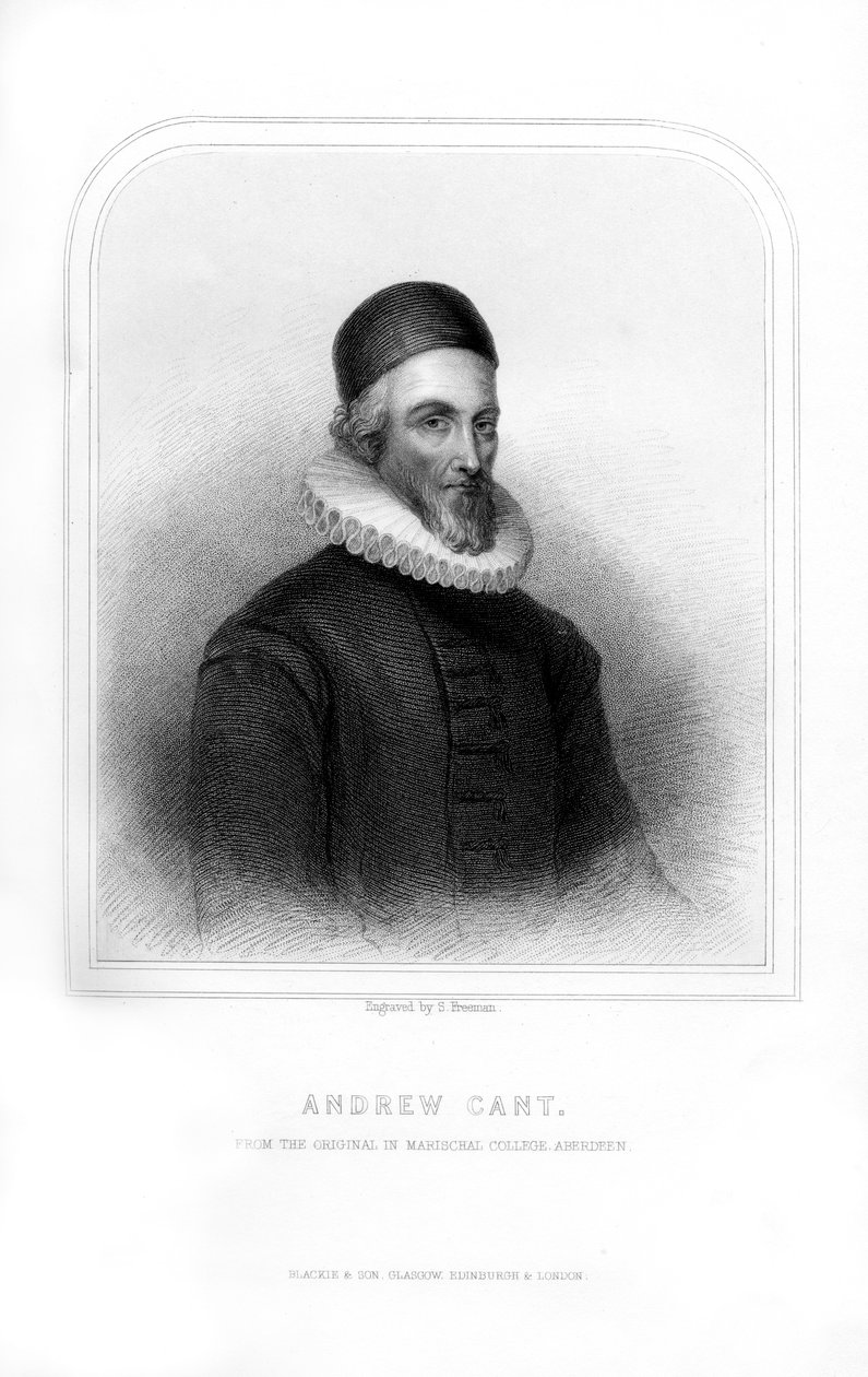 Andrew Cant, presbyteriánský ministr a vůdce skotských Covenanters, 1870. od S. Freeman