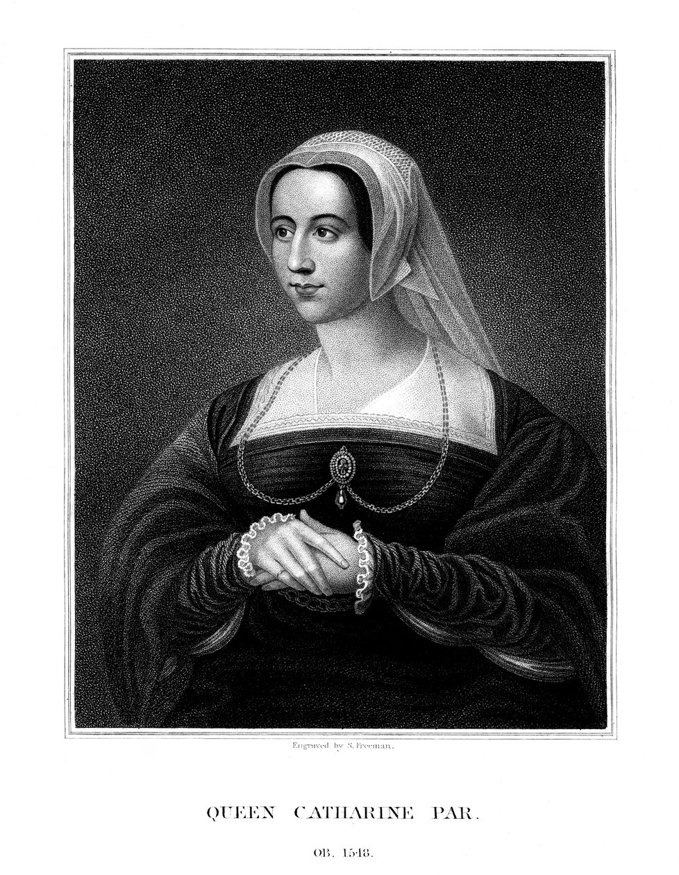 Catherine Parr, královna choť Jindřicha VIII., 1823. od S. Freeman