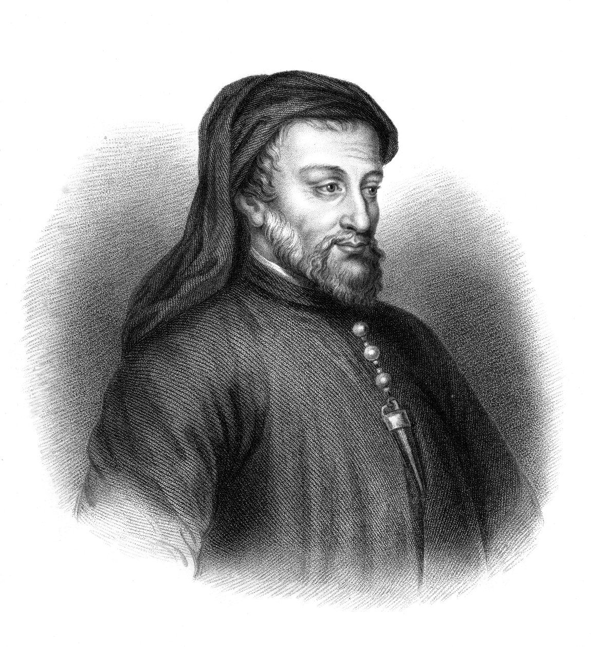 Geoffrey Chaucer, anglický spisovatel, básník, filozof, byrokrat a diplomat ze 14. století. od S. Freeman