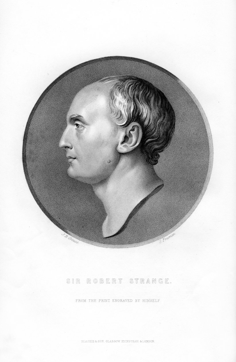 Sir Robert Strange , skotský umělec, 1870 od S. Freeman