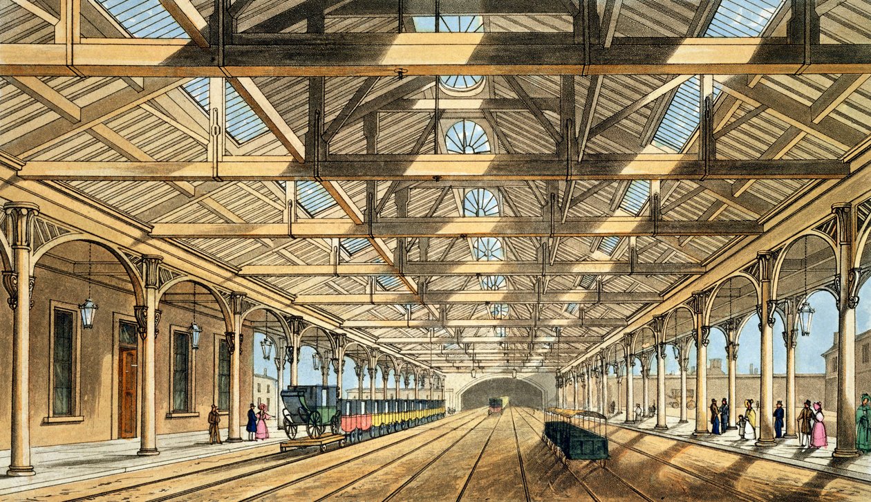 Nové nádraží, Lime Street, vchod do tunelu a rezervační kanceláře, z 