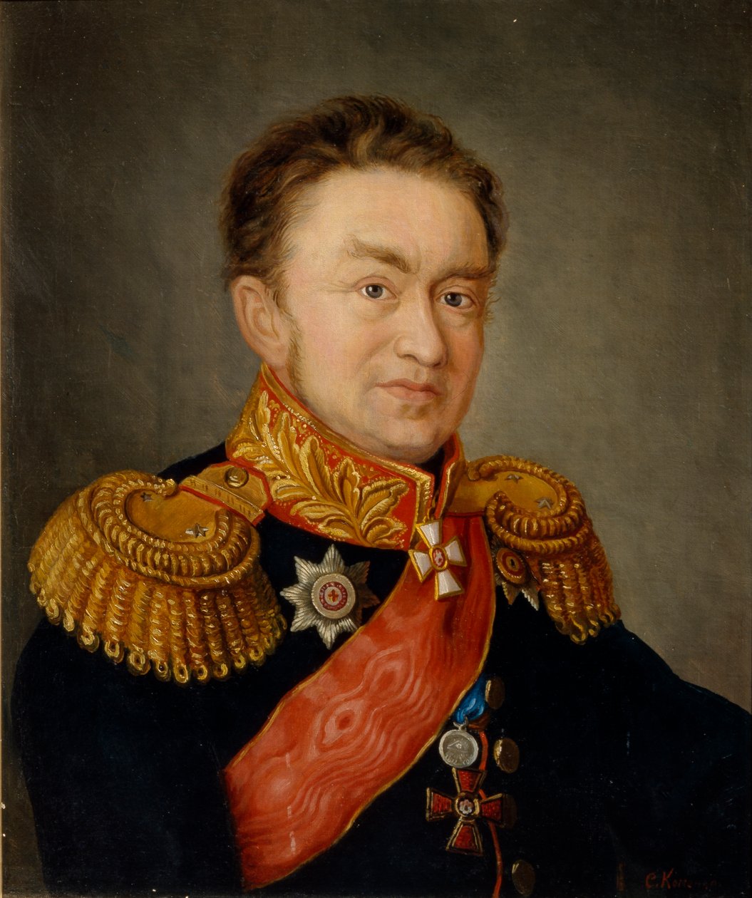 Portrét Pavla Nikolajeviče Čoglokova 1772-1832, 20. léta 19. století od S. Komenko