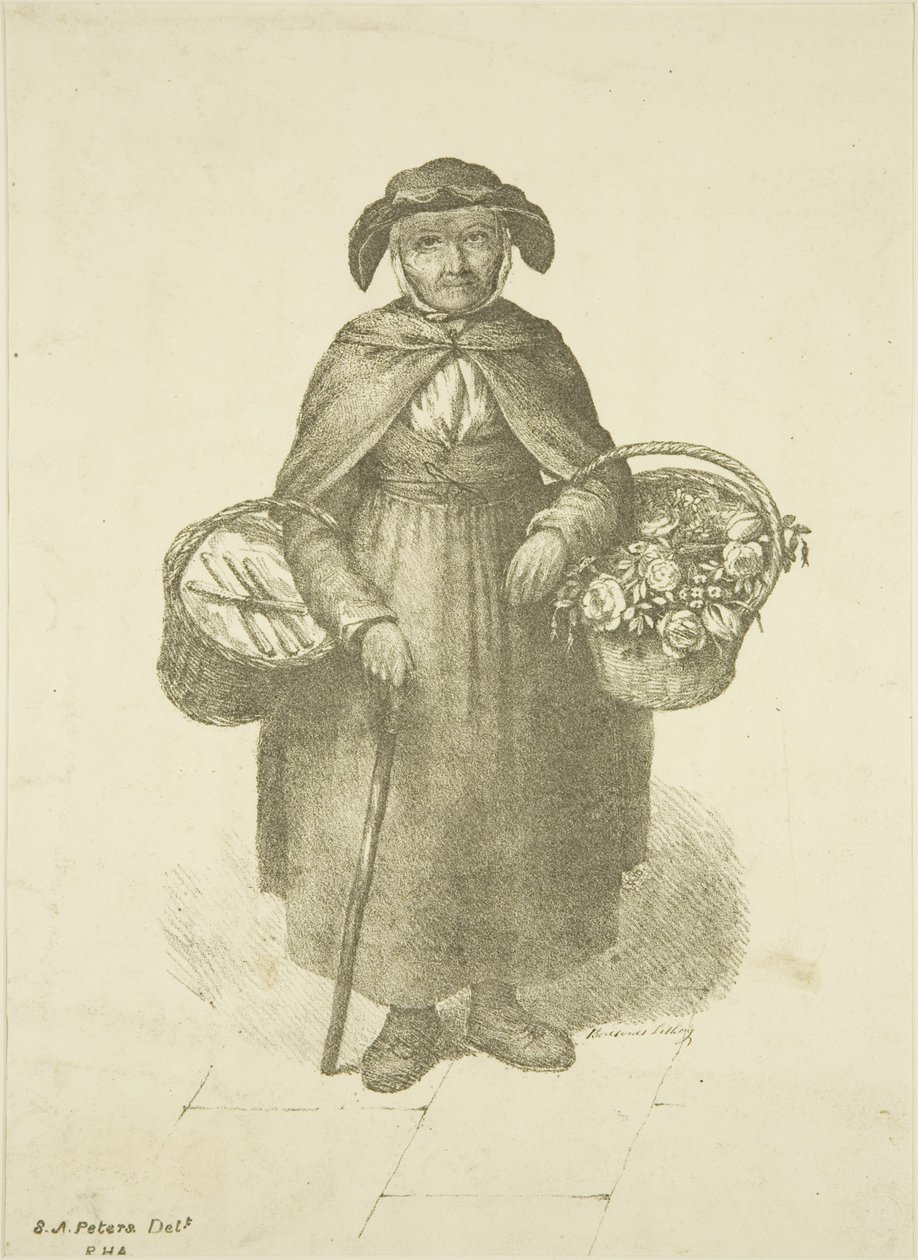Old Kingswood Flower Seller, c.1828 od S. or D. A. Peters