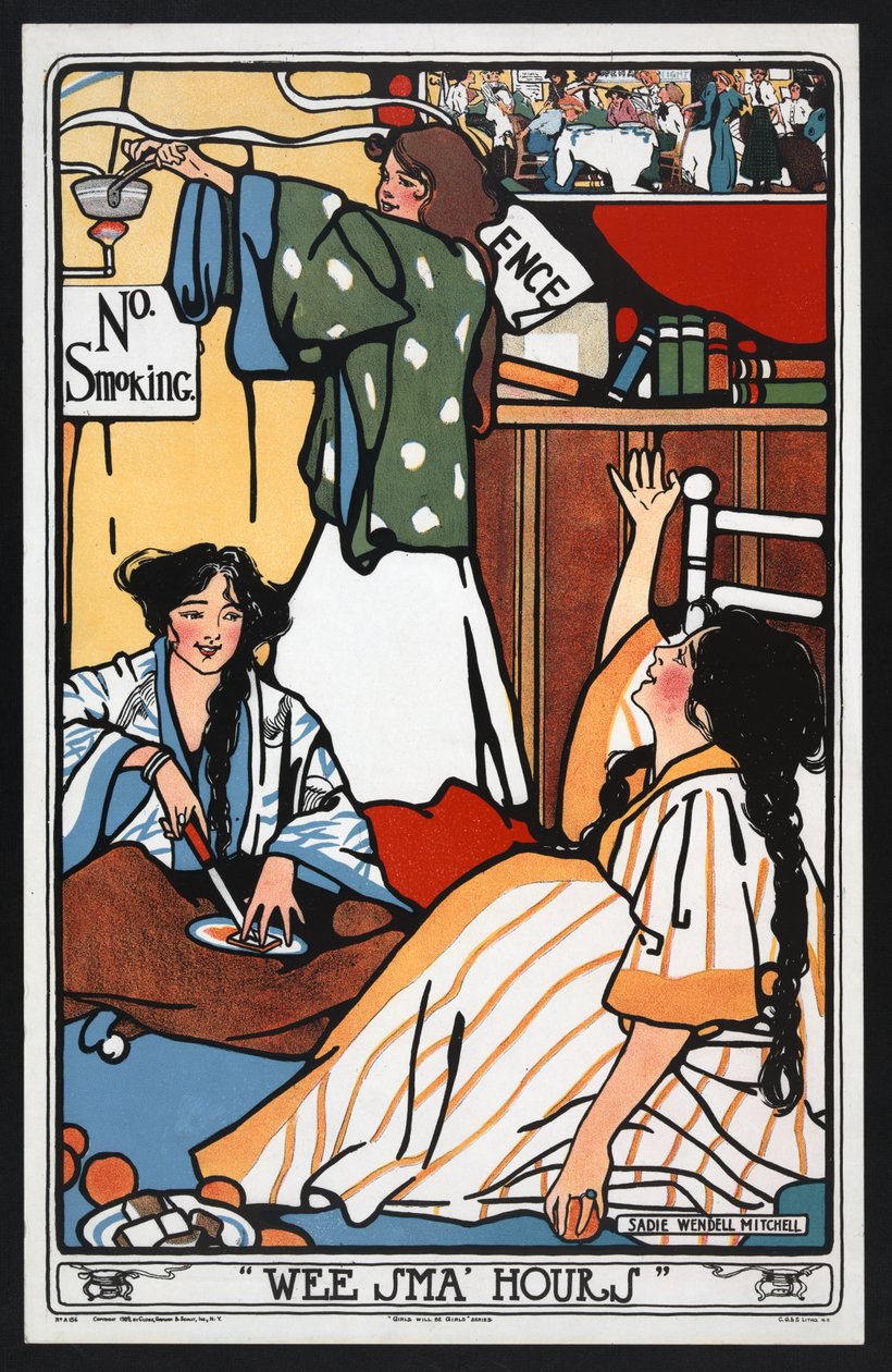 Wee Sma Hours from Girls bude Girls pub. c.1909 od Sadie Wendell Mitchell