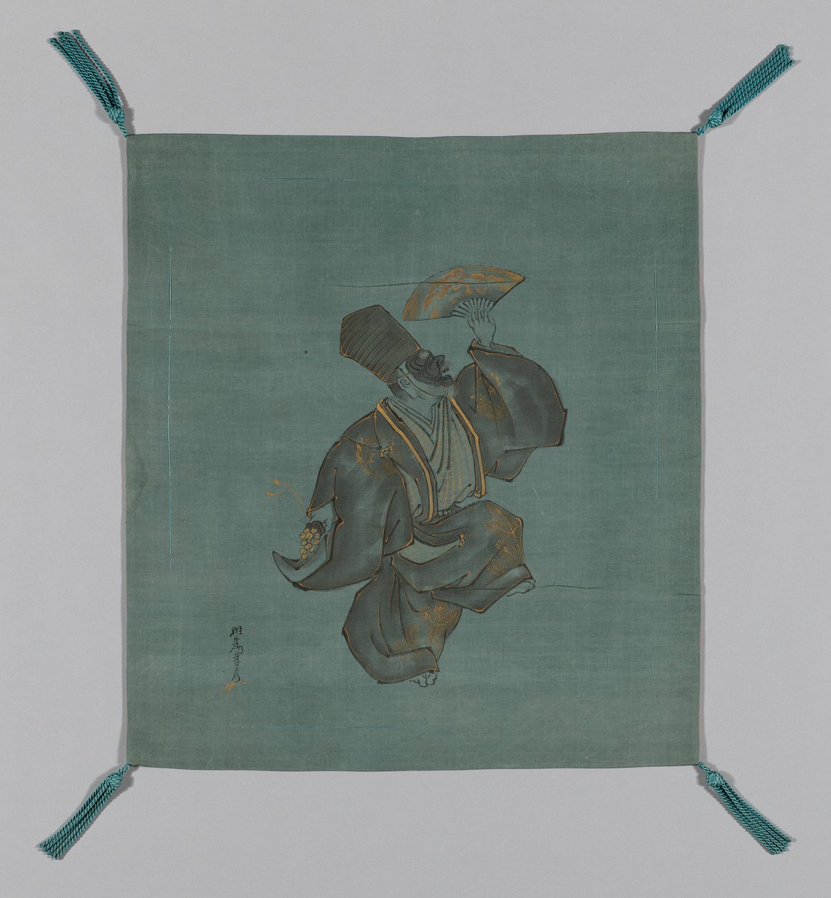 Fukusa Gift Cover, Japonsko, pozdní období Edo 1789-1868, začátek 19. století od Saeki Ganryô