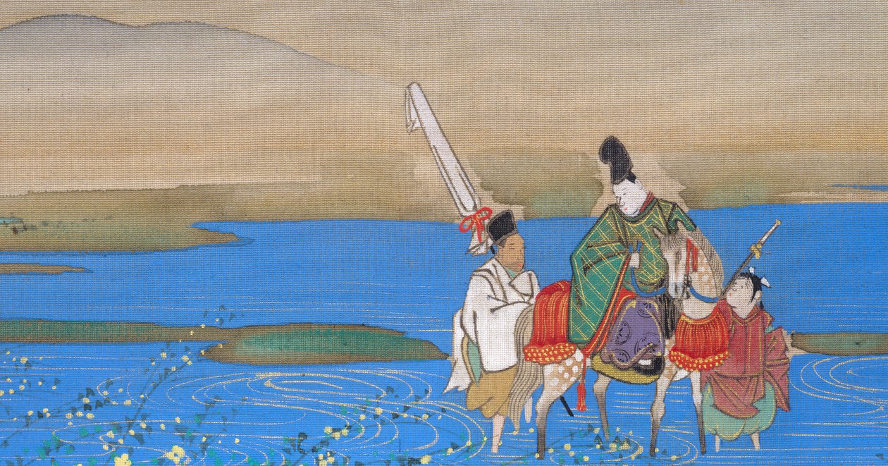 Six Jewel Rivers Mu-Tamagawa , ca. 1839. od Sakai Oho