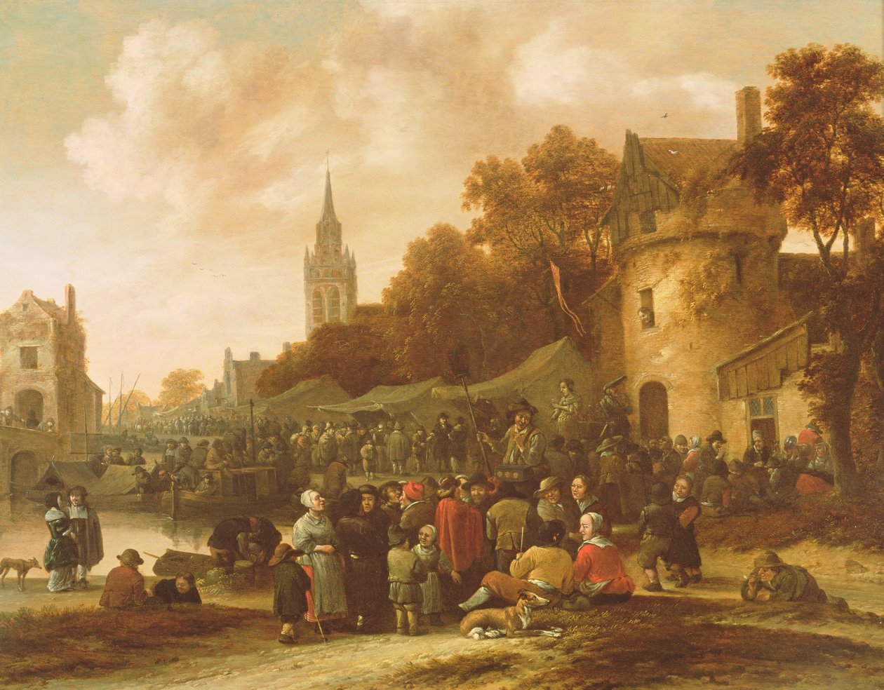 Vesnický jarmark, 17. století od Salomon Rombouts