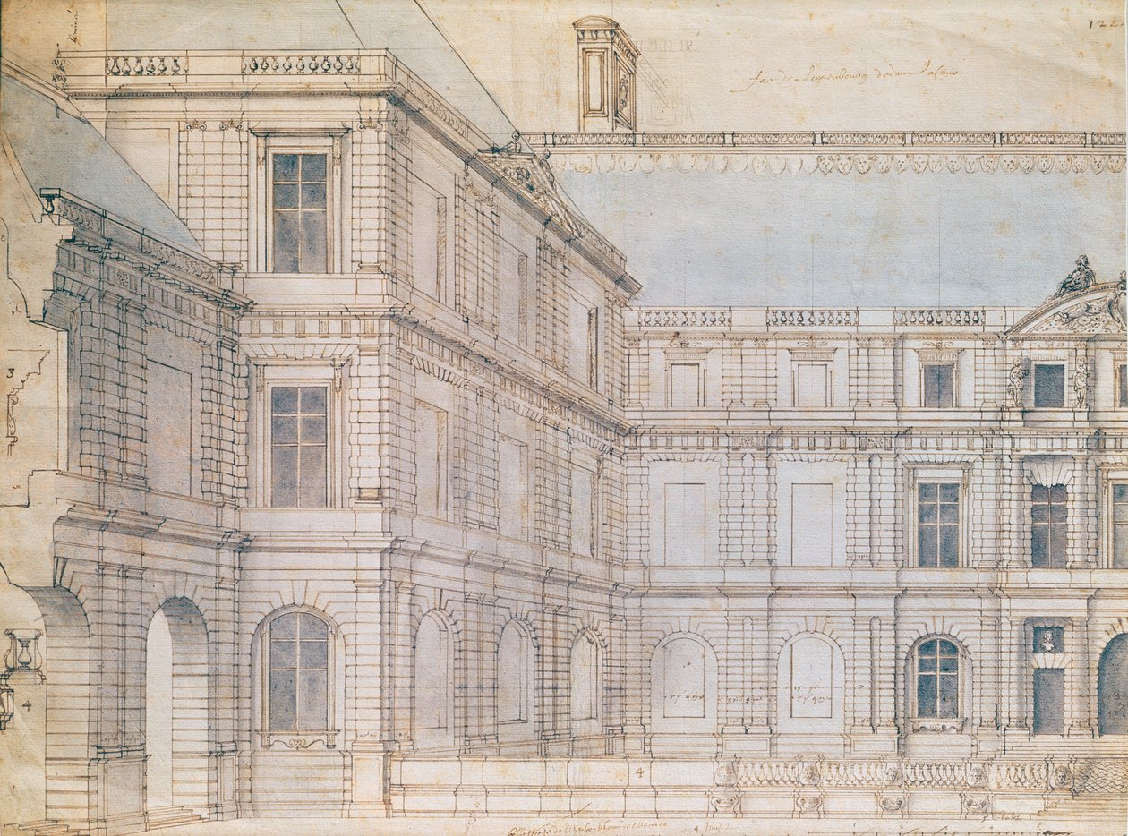 Severní fasáda Palais de Luxembourg od Salomon de Brosse
