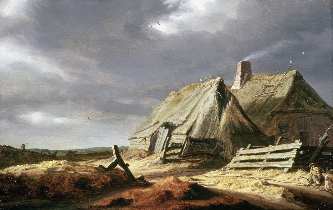 Hospodářské budovy v krajině, c.1625-28 od Salomon van Ruisdael or Ruysdael