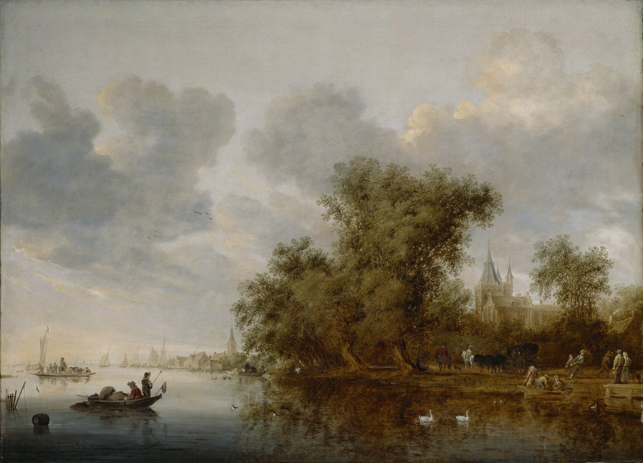 Říční krajina, 1643 od Salomon van Ruisdael or Ruysdael