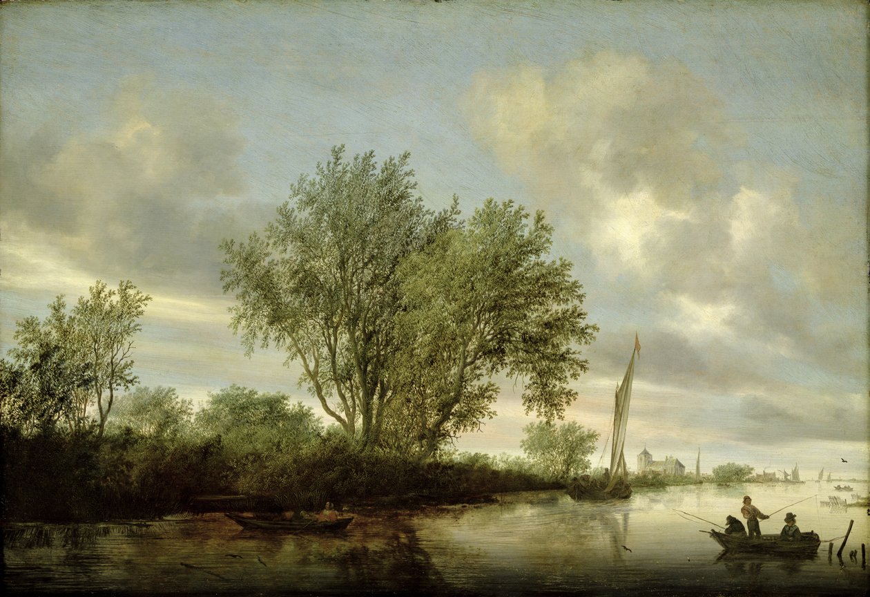 Říční krajina, 1645 od Salomon van Ruisdael or Ruysdael