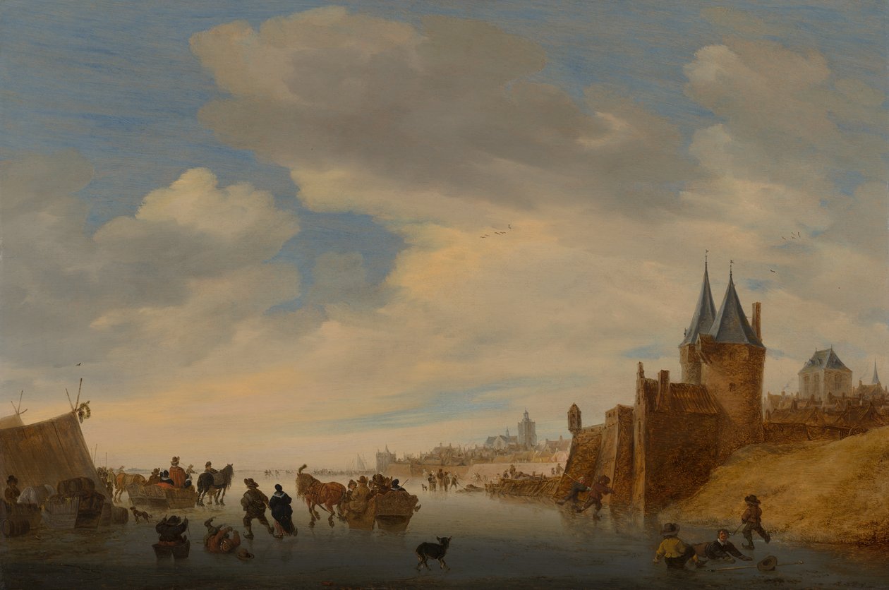 Zimní krajina v Arnhemu, 1653 od Salomon van Ruisdael or Ruysdael
