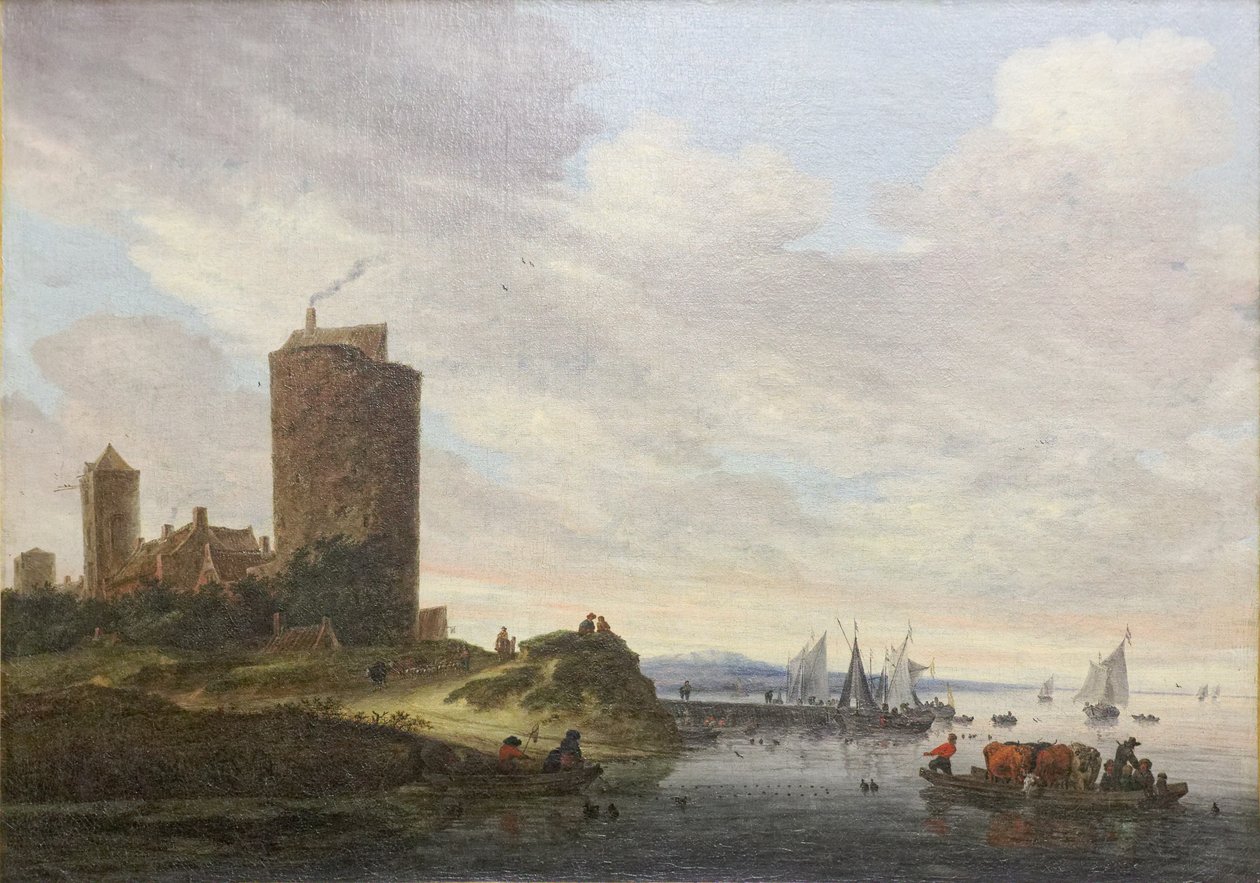 Velká věž, říční krajina od Salomon van Ruisdael or Ruysdael