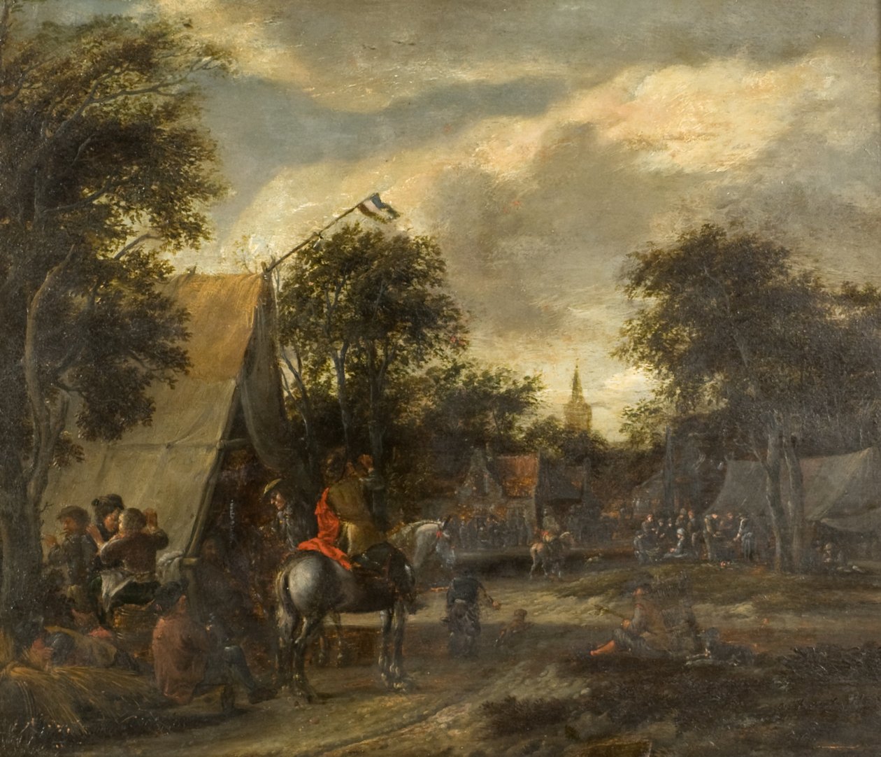 Village Kermesse (olej na panelu) od Salomon (follower of) Rombouts