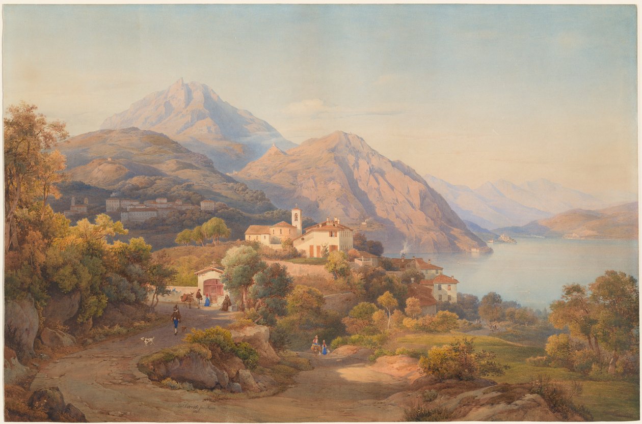 Letní večer u Lago Maggiore od Salomon Corrodi