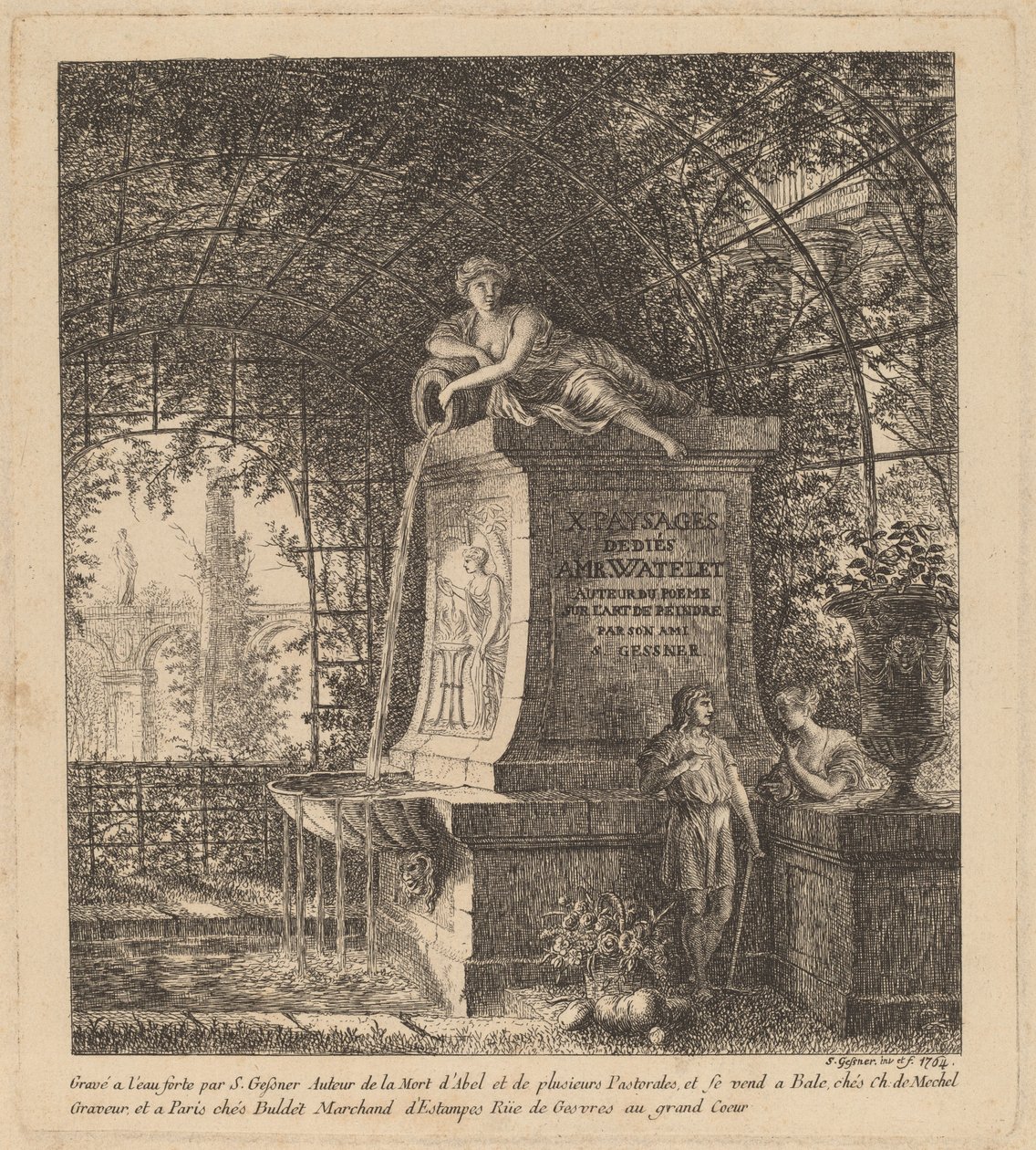 Fontána v letohrádku od Salomon Gessner
