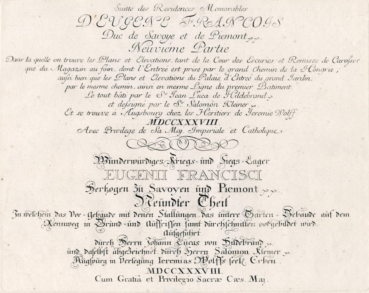 Titulní strana deváté části od Salomon Kleiner