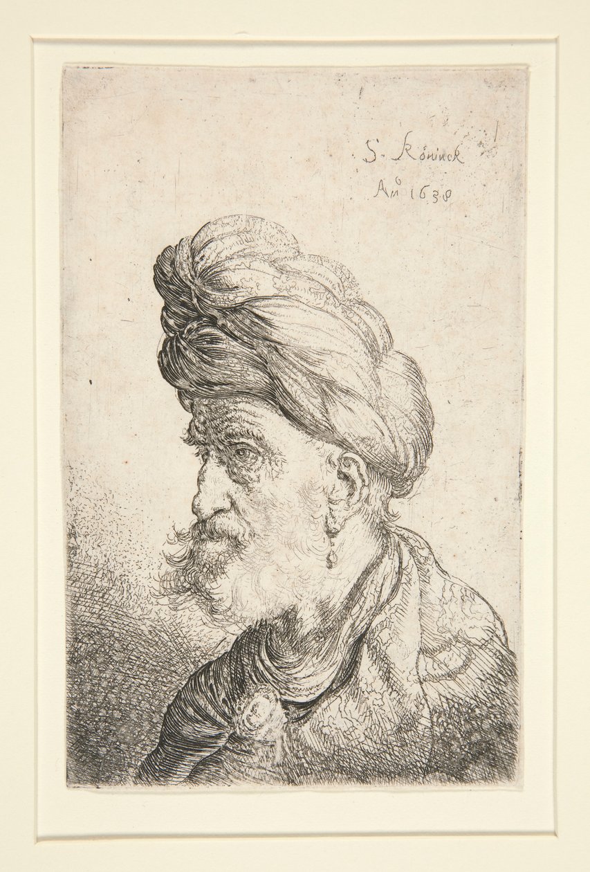 Busta muže s turbanem od Salomon Koninck