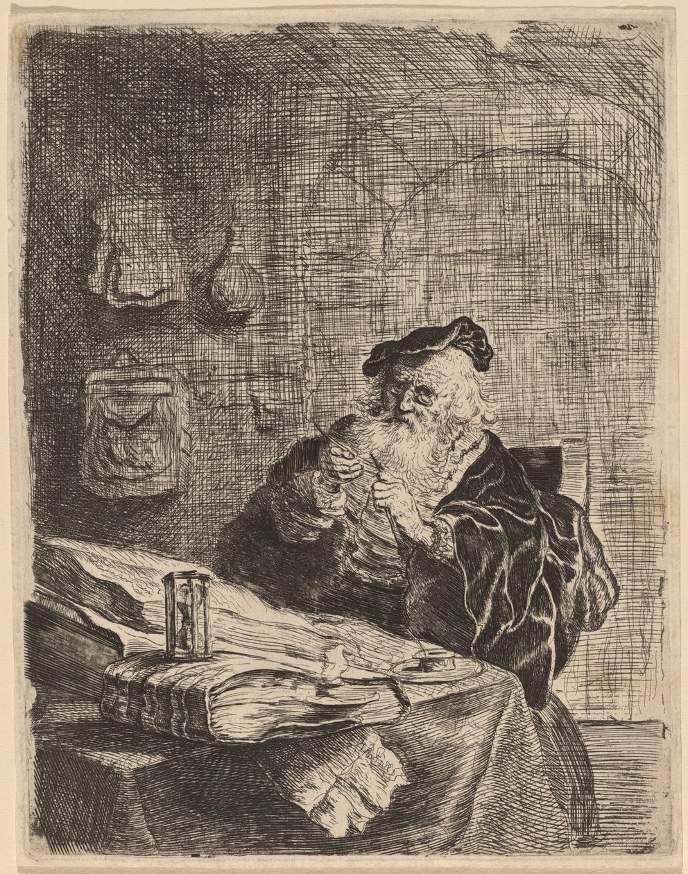 Muž s kapesním nožem od Salomon Koninck